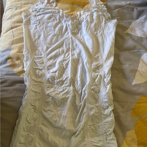 Kismet White Lace Trim Tank Top